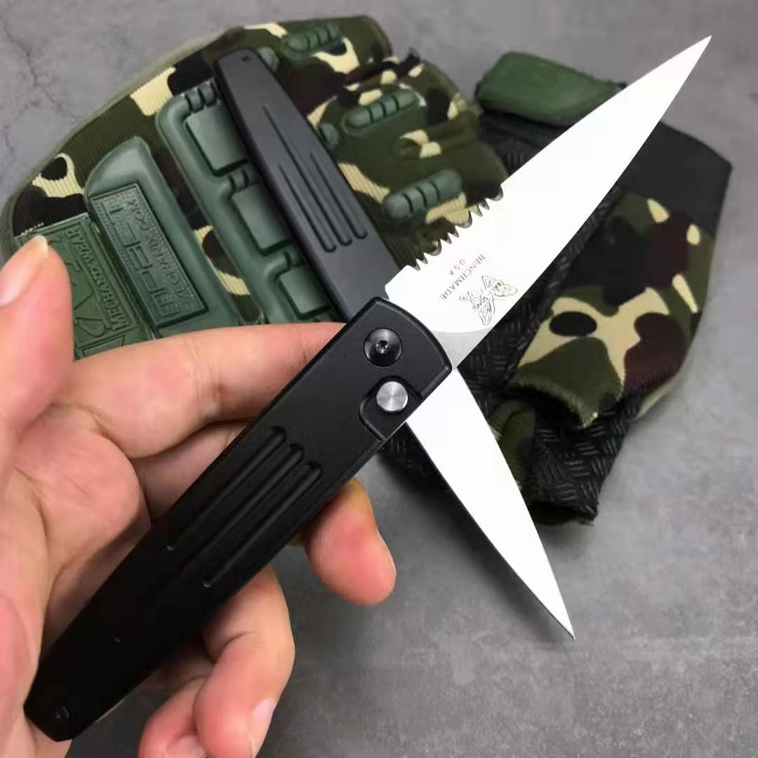 Benchmade 1000 Auto Spike Automatic Tactical Knife Outdoor S30V Blade Spring Knife Switchblade (3.6" Satin) Outdoor Camping Tactical Pocket Knife 2 Styles