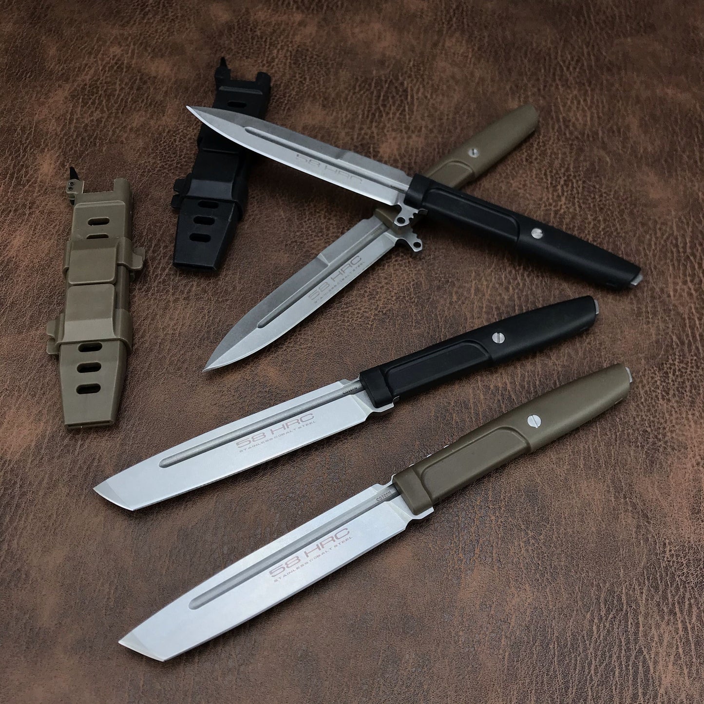 Fixed Blade Stiletto Knives Nylon Glass Fiber Handle EDC Outdoor Tactical fixed knife sword with sheath Combat self defense Weapons