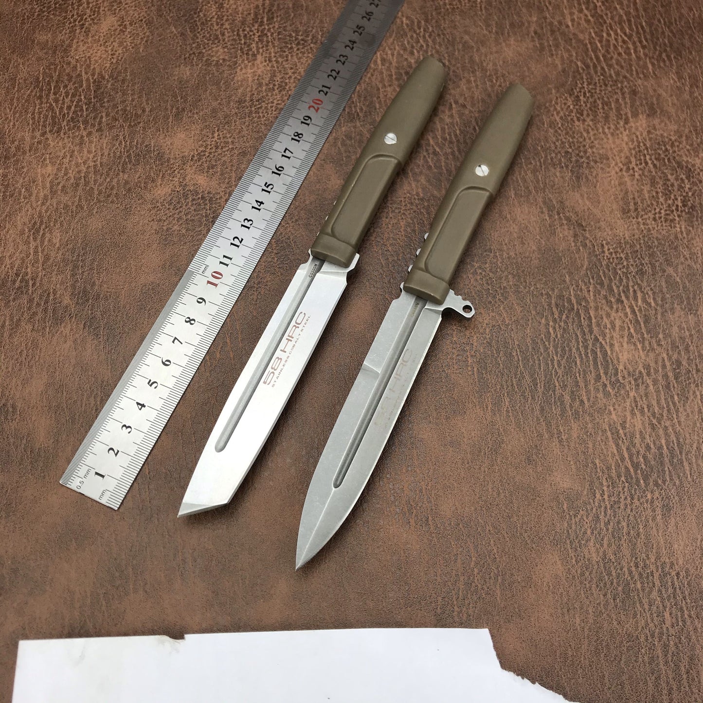 Fixed Blade Stiletto Knives Nylon Glass Fiber Handle EDC Outdoor Tactical fixed knife sword with sheath Combat self defense Weapons