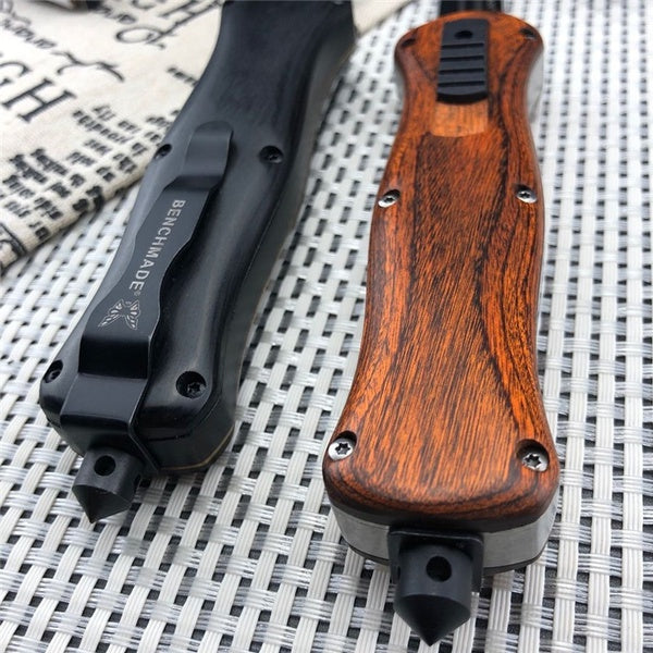 2021 NEW Benchmade Heretic Quick Jump Spring Switch Auxiliary Straight Out Dagger Automatic OTF Knife Arrow Double Blade Outdoor Camping Hunting Tactical Tools