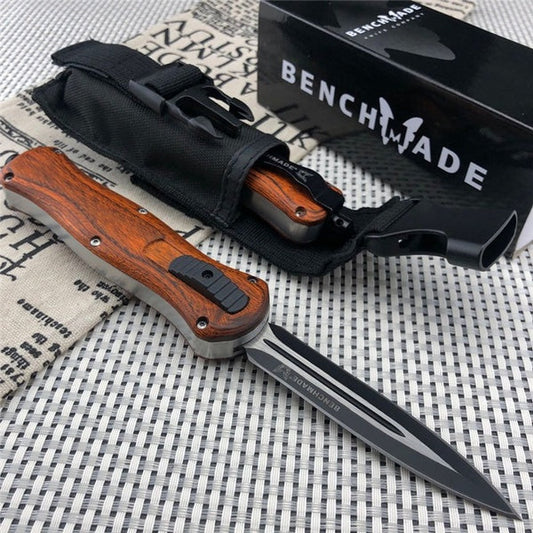 2021 NEW Benchmade Heretic Quick Jump Spring Switch Auxiliary Straight Out Dagger Automatic OTF Knife Arrow Double Blade Outdoor Camping Hunting Tactical Tools