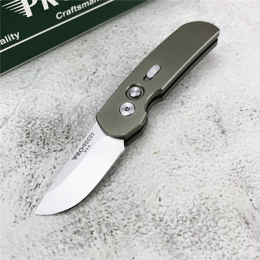 Pro-Tech  Tactical Spring Assisted Open Folding Knife T6-6061 Aluminium Alloy Handle 154CM Stainless Steel Rescue Camping Survival Pocket Knife