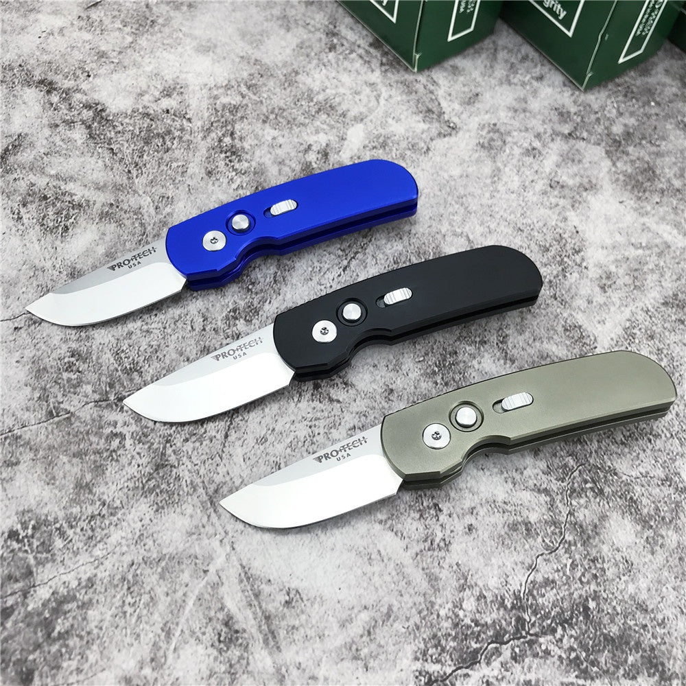 Pro-Tech  Tactical Spring Assisted Open Folding Knife T6-6061 Aluminium Alloy Handle 154CM Stainless Steel Rescue Camping Survival Pocket Knife