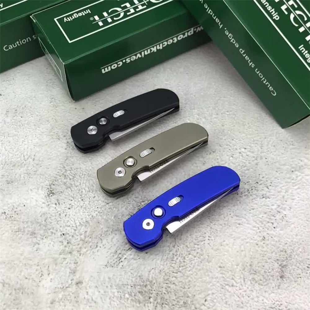 Pro-Tech  Tactical Spring Assisted Open Folding Knife T6-6061 Aluminium Alloy Handle 154CM Stainless Steel Rescue Camping Survival Pocket Knife