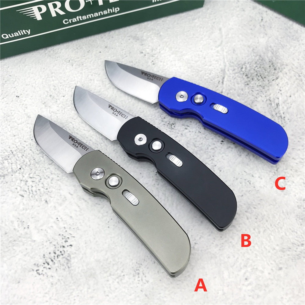 Pro-Tech  Tactical Spring Assisted Open Folding Knife T6-6061 Aluminium Alloy Handle 154CM Stainless Steel Rescue Camping Survival Pocket Knife