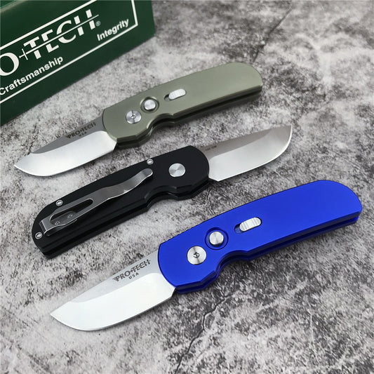 Pro-Tech  Tactical Spring Assisted Open Folding Knife T6-6061 Aluminium Alloy Handle 154CM Stainless Steel Rescue Camping Survival Pocket Knife