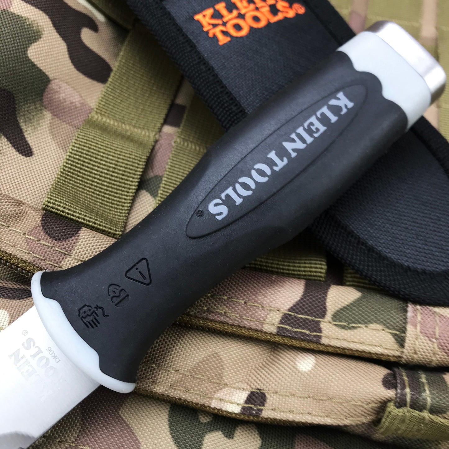 Klein Tool KnifeTactical  Leggings/Paratroopers Knife Rubber Handle Stainless Steel Diving Arc Straight knife