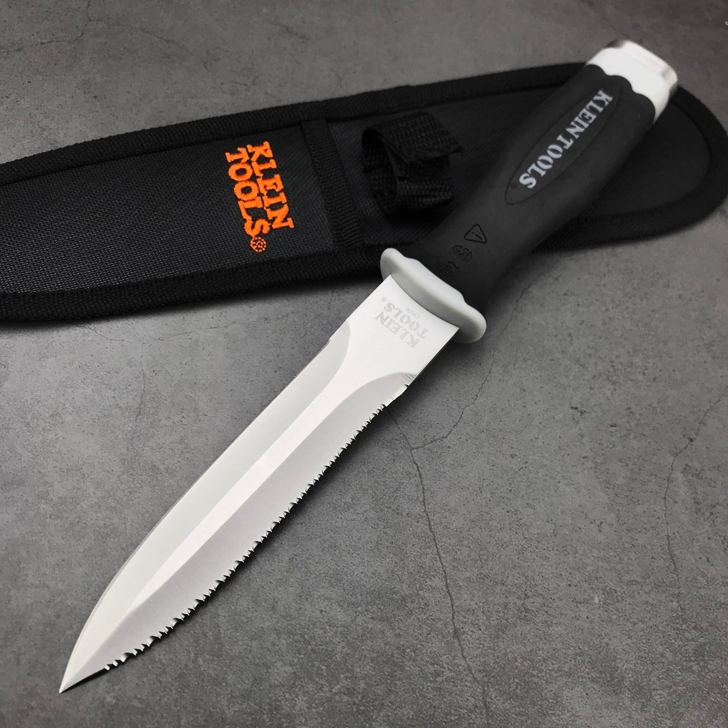 Klein Tool KnifeTactical  Leggings/Paratroopers Knife Rubber Handle Stainless Steel Diving Arc Straight knife