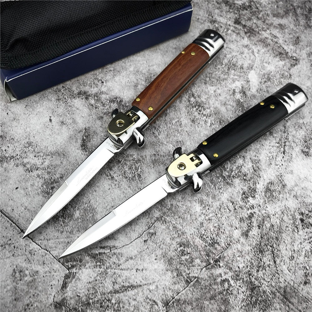 Hot 9 inch 11 inch AKC ITALY Stiletto Switchblade Spring Knife Automatic Knives Quick Opening Assisted camping Tactical tools（2 Styles）