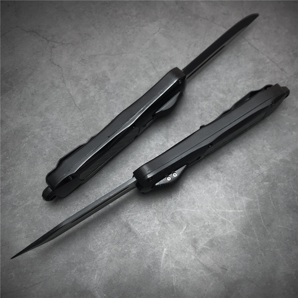 Microtech 3300 carbon fiber handle OTF spring automatic Knife quick switch straight out of the double-edged outdoor hiking camping survival Tactical Knife