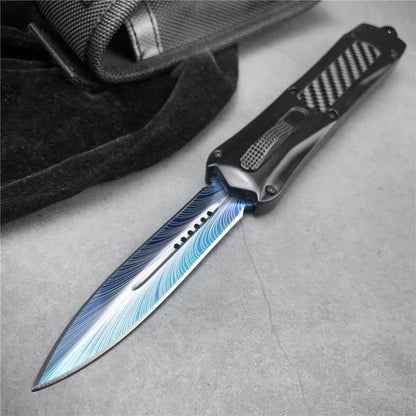 3300 OTF Automatic Knife 440C Blade Zinc Alloy Fiber Carbon Handle