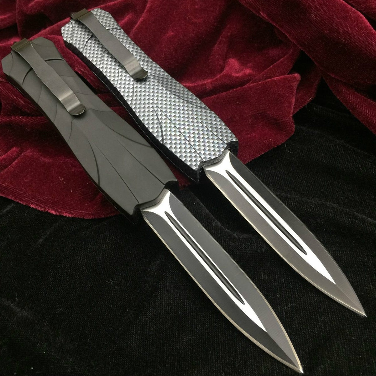 2021 BENCHMADE heretic quick jump spring switch auxiliary straight out dagger automatic OTF knife arrow double blade outdoor camping hunting tactical knife