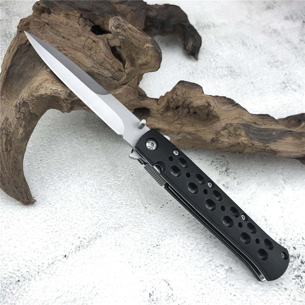 Cold Steel Black Ti-Lite VI 6” Blade Nylon Fiber Handle Tactical Stiletto Folding Survival Knife Folding Blade Knife 26SXP 26S 2 Styles