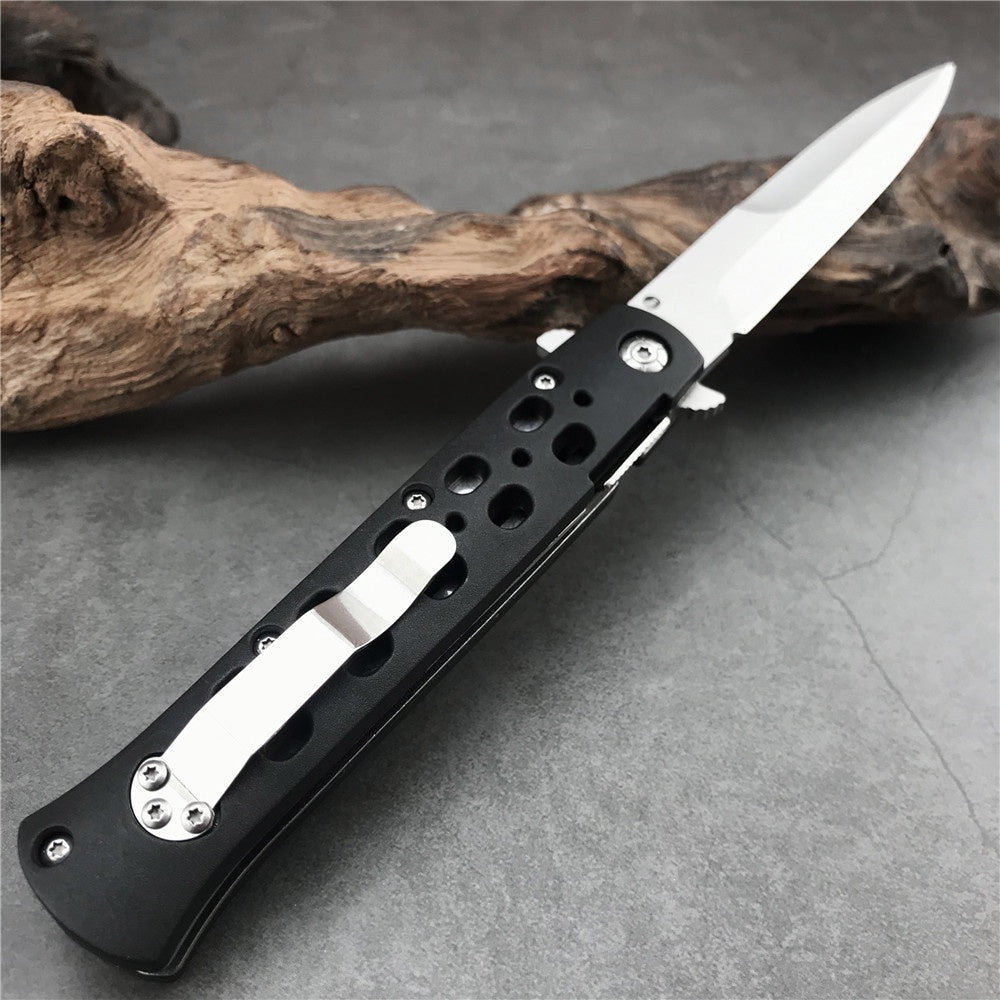 Cold Steel Black Ti-Lite VI 6” Blade Nylon Fiber Handle Tactical Stiletto Folding Survival Knife Folding Blade Knife 26SXP 26S 2 Styles
