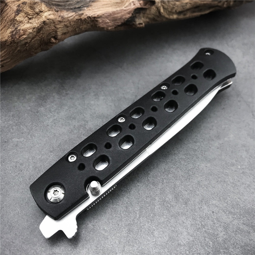 Cold Steel Black Ti-Lite VI 6” Blade Nylon Fiber Handle Tactical Stiletto Folding Survival Knife Folding Blade Knife 26SXP 26S 2 Styles