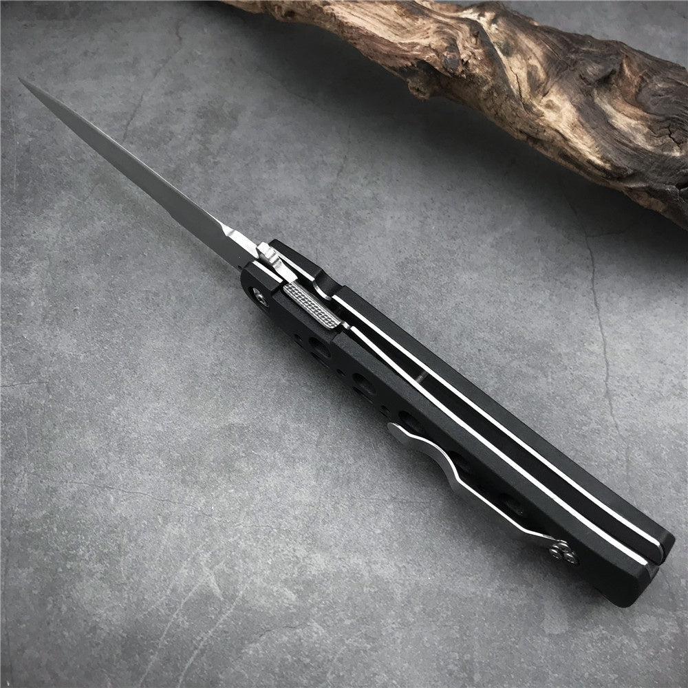 Cold Steel Black Ti-Lite VI 6” Blade Nylon Fiber Handle Tactical Stiletto Folding Survival Knife Folding Blade Knife 26SXP 26S 2 Styles