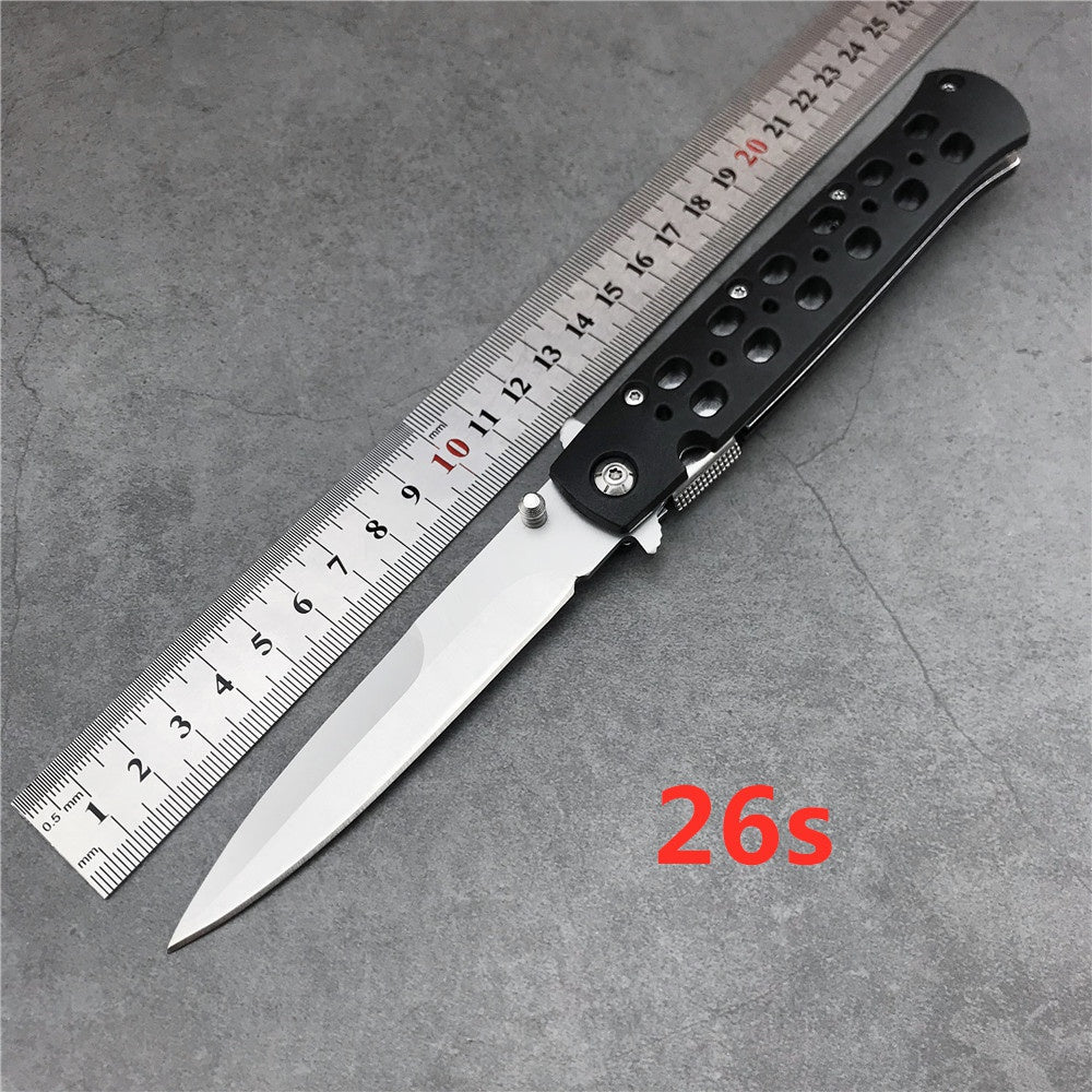 Cold Steel Black Ti-Lite VI 6” Blade Nylon Fiber Handle Tactical Stiletto Folding Survival Knife Folding Blade Knife 26SXP 26S 2 Styles