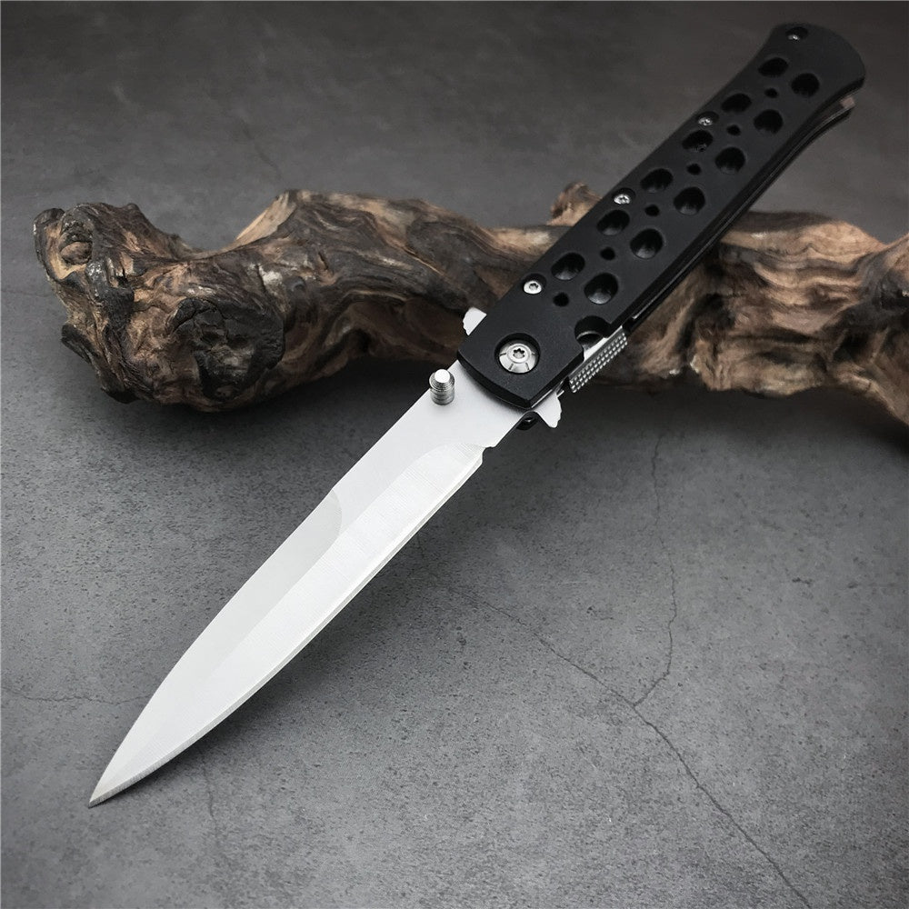 Cold Steel Black Ti-Lite VI 6” Blade Nylon Fiber Handle Tactical Stiletto Folding Survival Knife Folding Blade Knife 26SXP 26S 2 Styles