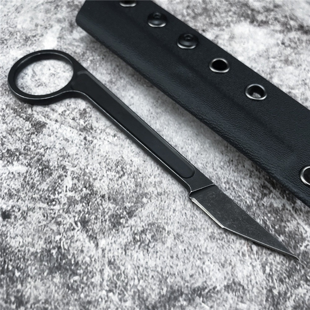 Bastinelli Sword Bayonet Tactical Dagger Steel Knife Military Rescue Knives Self Defense Knuckle Ring Straight Knife EDC Tool Gift K Sh