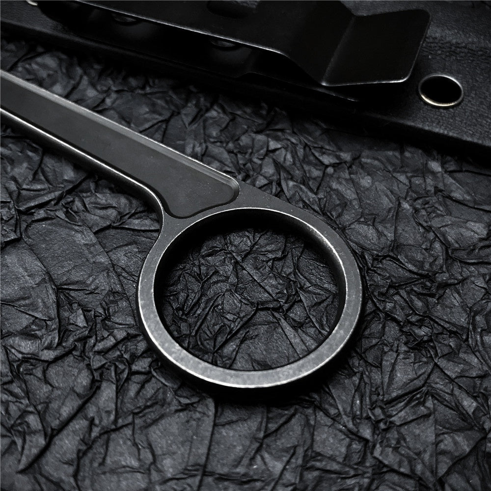 Bastinelli Sword Bayonet Tactical Dagger Steel Knife Military Rescue Knives Self Defense Knuckle Ring Straight Knife EDC Tool Gift K Sh