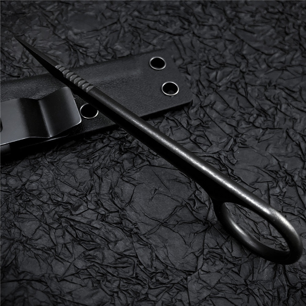 Bastinelli Sword Bayonet Tactical Dagger Steel Knife Military Rescue Knives Self Defense Knuckle Ring Straight Knife EDC Tool Gift K Sh