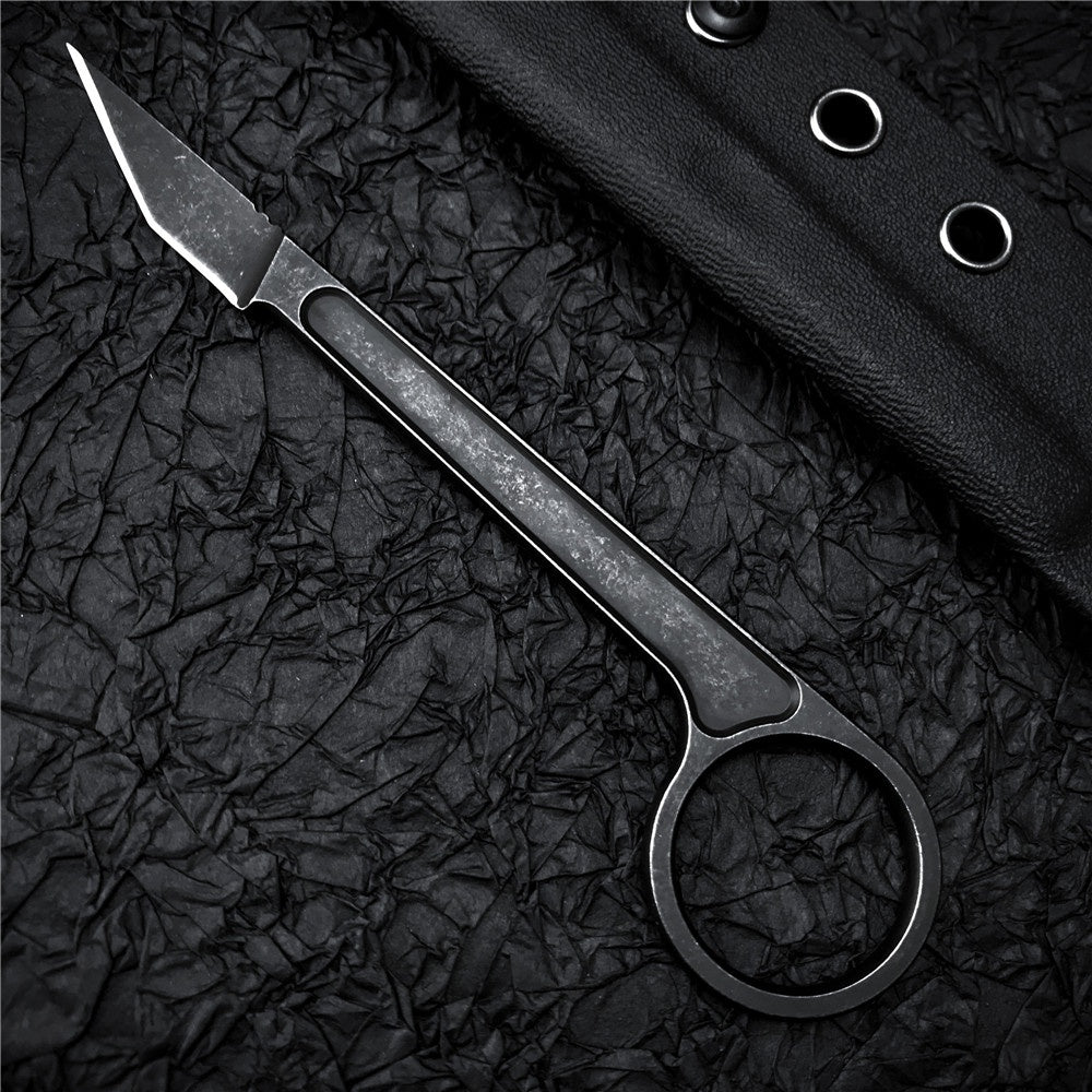 Bastinelli Sword Bayonet Tactical Dagger Steel Knife Military Rescue Knives Self Defense Knuckle Ring Straight Knife EDC Tool Gift K Sh