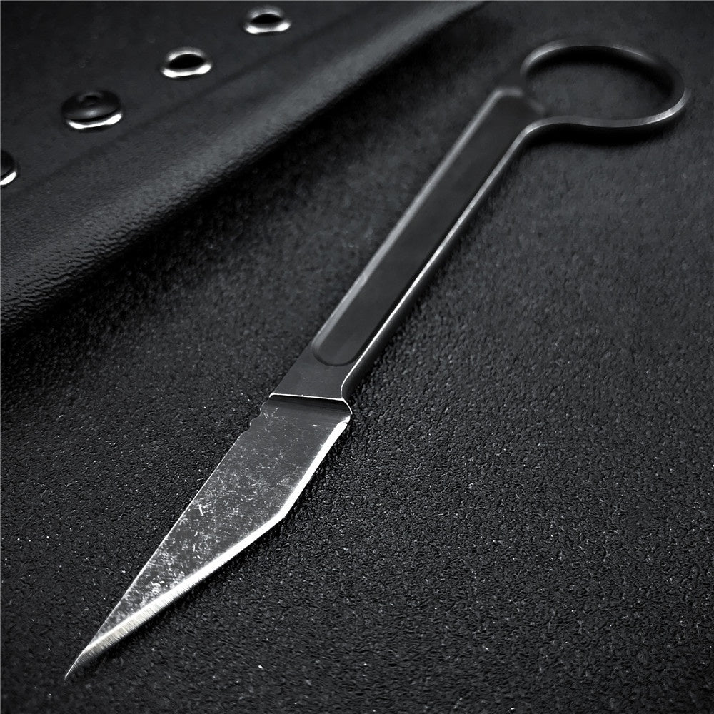 Bastinelli Sword Bayonet Tactical Dagger Steel Knife Military Rescue Knives Self Defense Knuckle Ring Straight Knife EDC Tool Gift K Sh