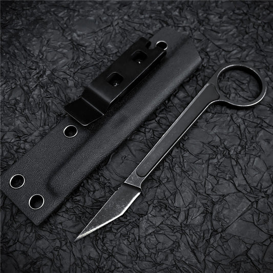 Bastinelli Sword Bayonet Tactical Dagger Steel Knife Military Rescue Knives Self Defense Knuckle Ring Straight Knife EDC Tool Gift K Sh