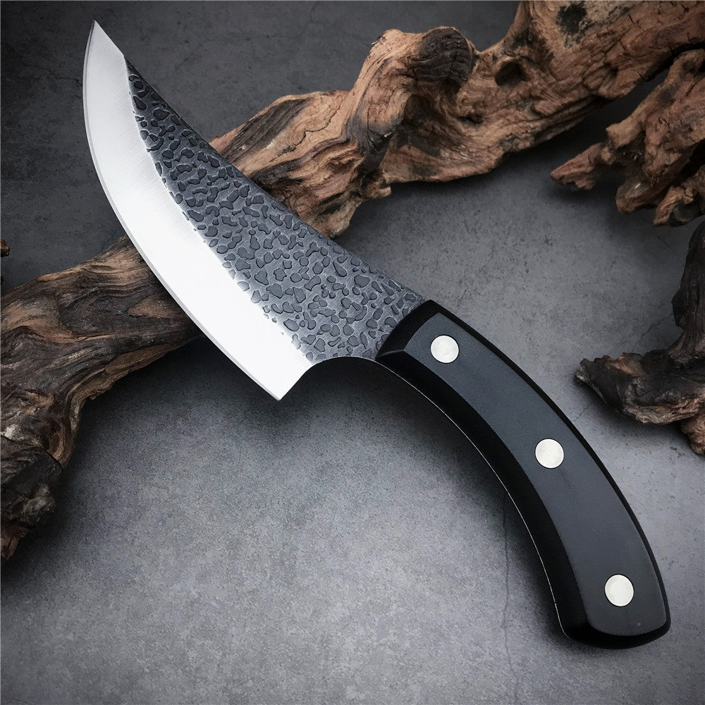 Cleaver Boning Knives Serbian Knife With Leather Sheath Handmade Forged Kitchen Knife Full Tang Butcher Knives