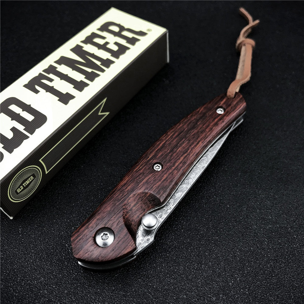 VG10 Damascus Steel Outdoor Tactical Folding Knives Rosewood Handle Knife Handmade Survival Rescue Tools camping Hunting Knife EDC tools
