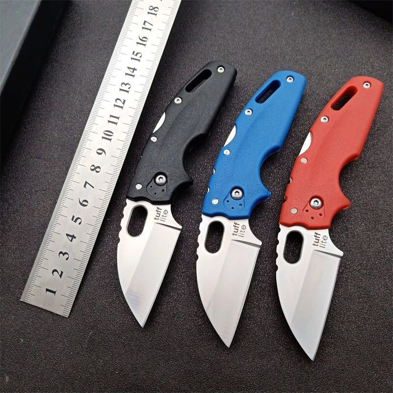 20LT "Tuff Lite" Folding Pocket Mini Knife Nylon Glass Fibre Handle Outdoor Survival Dagger AUS-8A Balde Tactical Camping Tools,color Box Gift