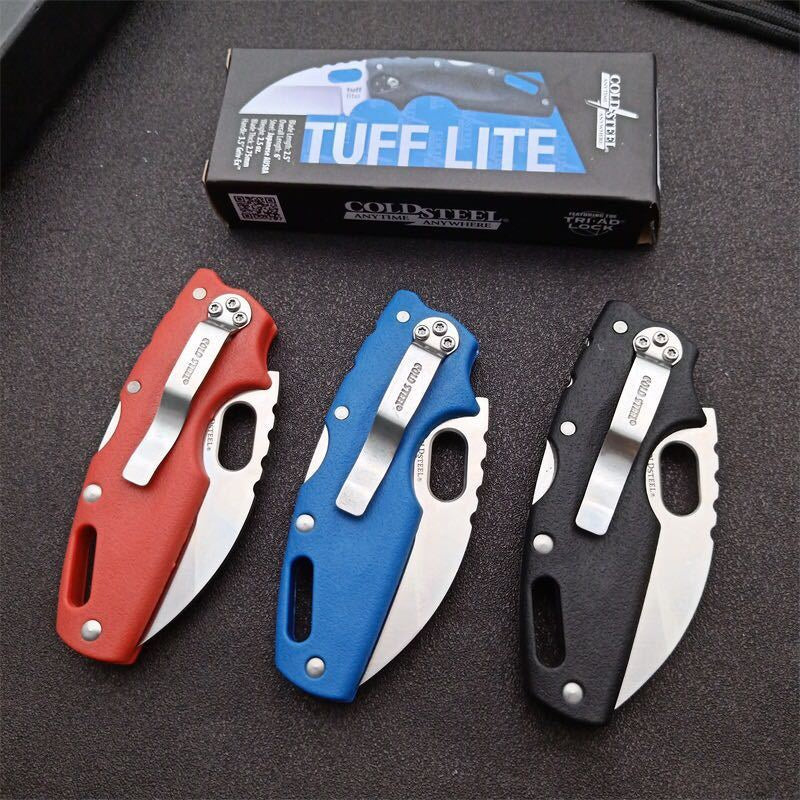 20LT "Tuff Lite" Folding Pocket Mini Knife Nylon Glass Fibre Handle Outdoor Survival Dagger AUS-8A Balde Tactical Camping Tools,color Box Gift