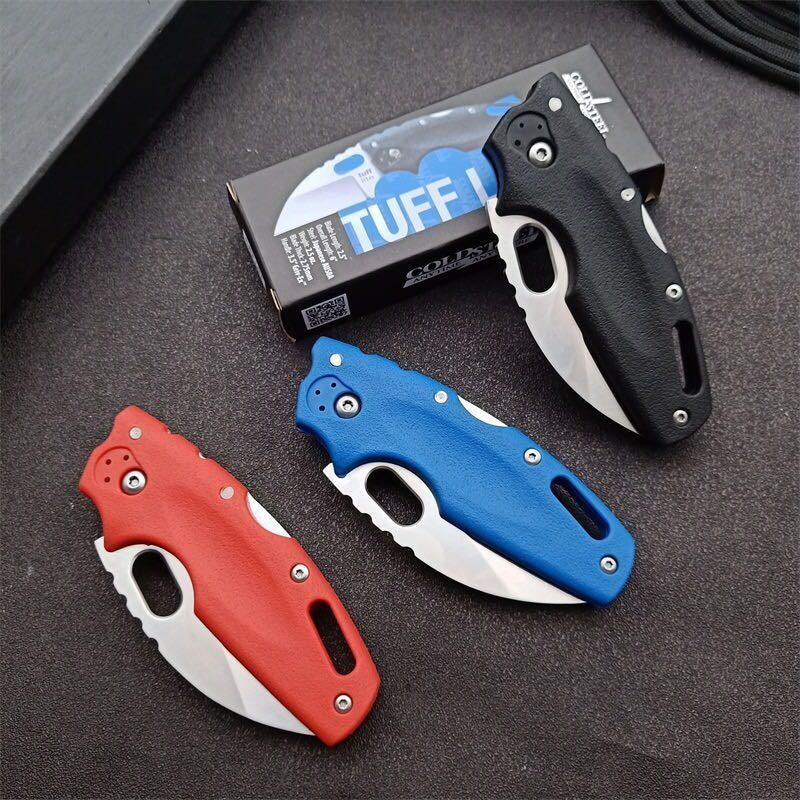 20LT "Tuff Lite" Folding Pocket Mini Knife Nylon Glass Fibre Handle Outdoor Survival Dagger AUS-8A Balde Tactical Camping Tools,color Box Gift