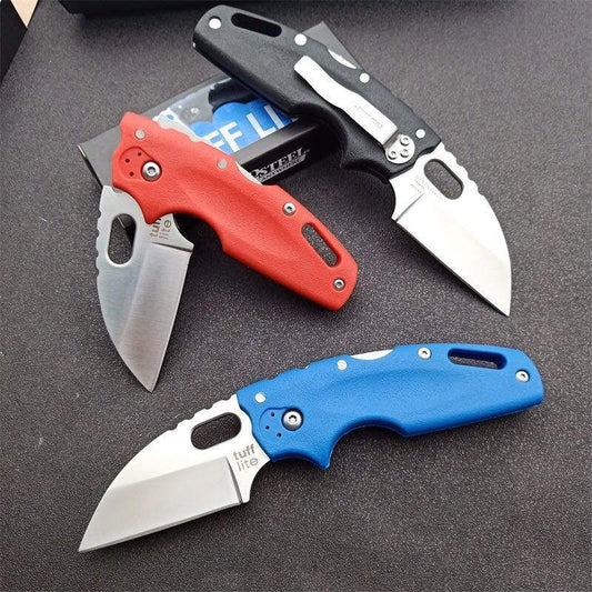 20LT "Tuff Lite" Folding Pocket Mini Knife Nylon Glass Fibre Handle Outdoor Survival Dagger AUS-8A Balde Tactical Camping Tools,color Box Gift