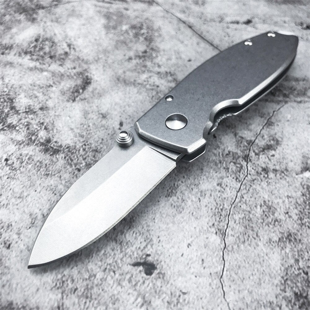 CRKT 2490 Folding Pocket 8Cr13MoV Blade Steel Handle Knife Outdoor Camping Rescue Kitchen Fruit Folding Knife EDC Pocket Tool Gifts