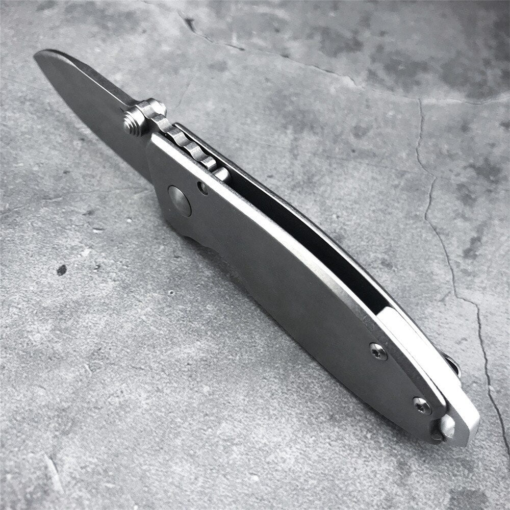 CRKT 2490 Folding Pocket 8Cr13MoV Blade Steel Handle Knife Outdoor Camping Rescue Kitchen Fruit Folding Knife EDC Pocket Tool Gifts
