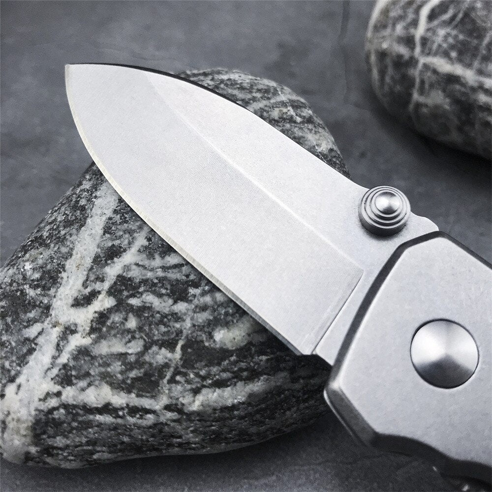 CRKT 2490 Folding Pocket 8Cr13MoV Blade Steel Handle Knife Outdoor Camping Rescue Kitchen Fruit Folding Knife EDC Pocket Tool Gifts