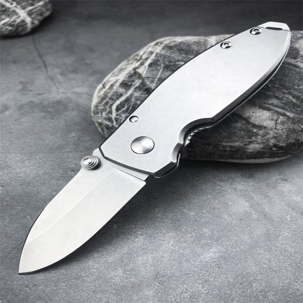 CRKT 2490 Folding Pocket 8Cr13MoV Blade Steel Handle Knife Outdoor Camping Rescue Kitchen Fruit Folding Knife EDC Pocket Tool Gifts