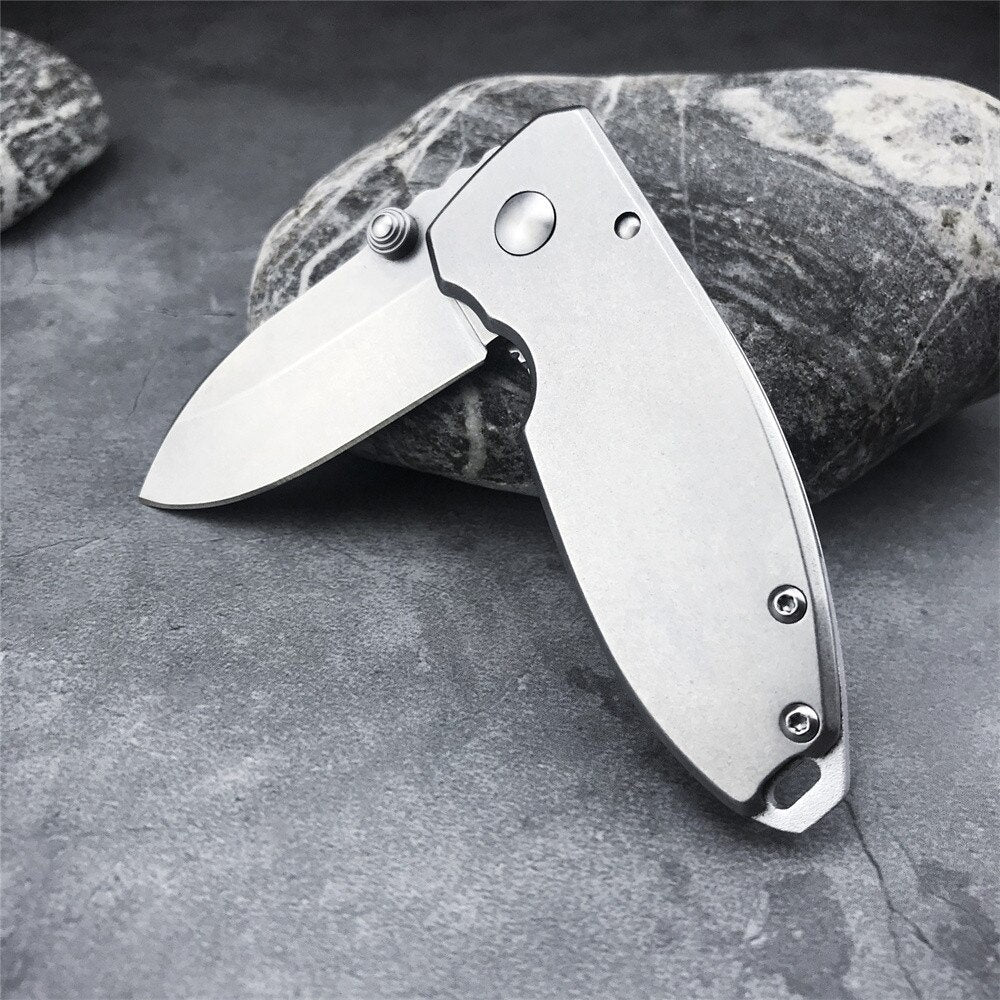 CRKT 2490 Folding Pocket 8Cr13MoV Blade Steel Handle Knife Outdoor Camping Rescue Kitchen Fruit Folding Knife EDC Pocket Tool Gifts