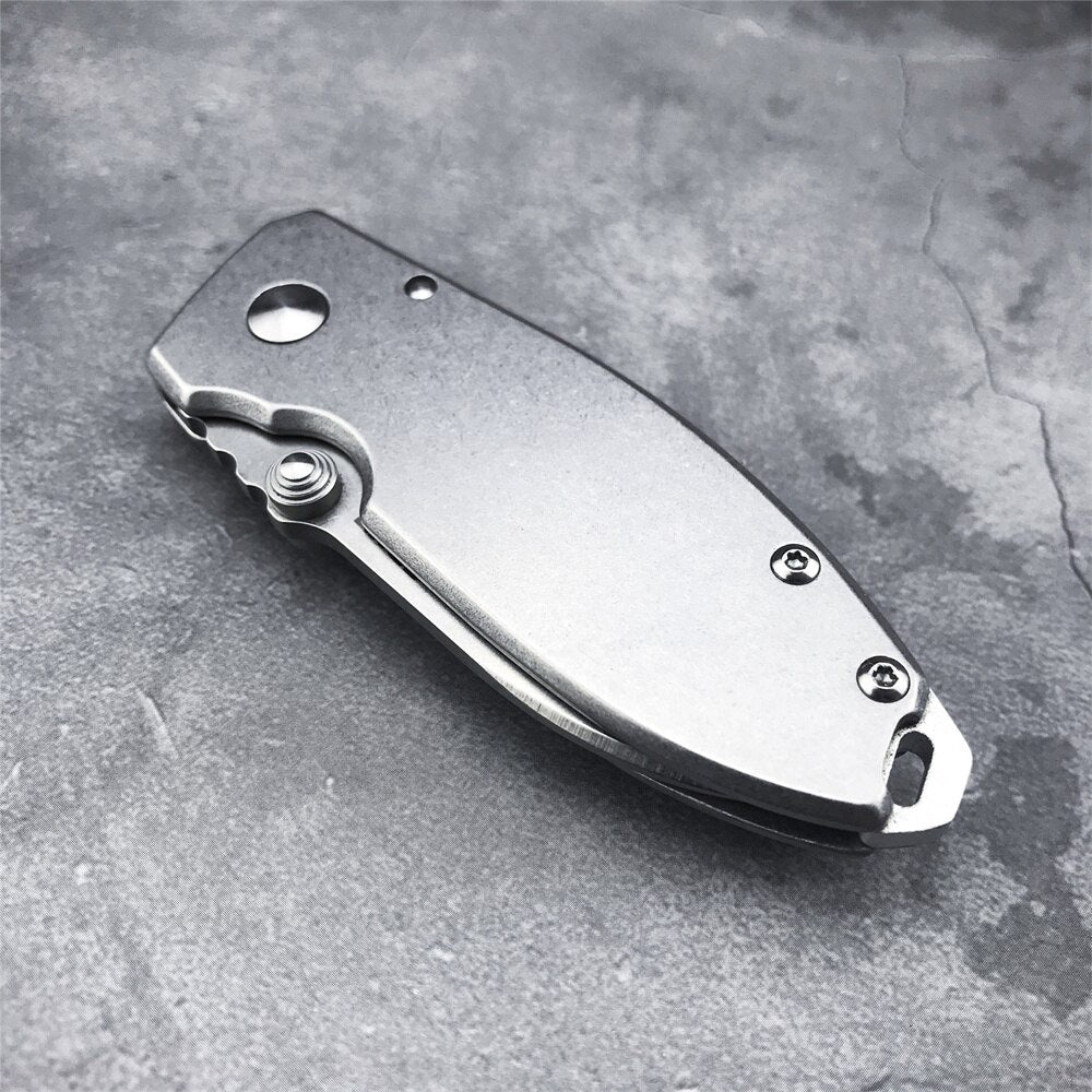 CRKT 2490 Folding Pocket 8Cr13MoV Blade Steel Handle Knife Outdoor Camping Rescue Kitchen Fruit Folding Knife EDC Pocket Tool Gifts