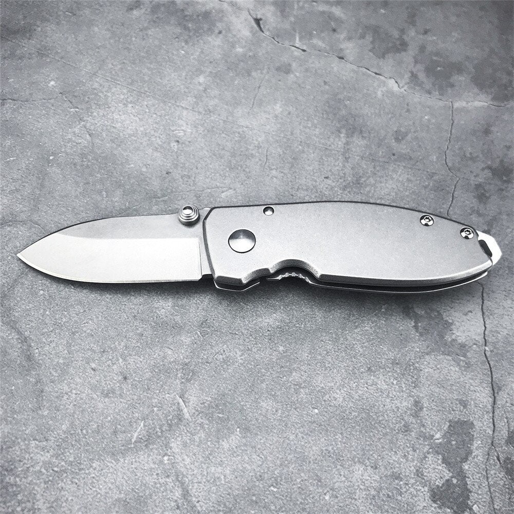 CRKT 2490 Folding Pocket 8Cr13MoV Blade Steel Handle Knife Outdoor Camping Rescue Kitchen Fruit Folding Knife EDC Pocket Tool Gifts