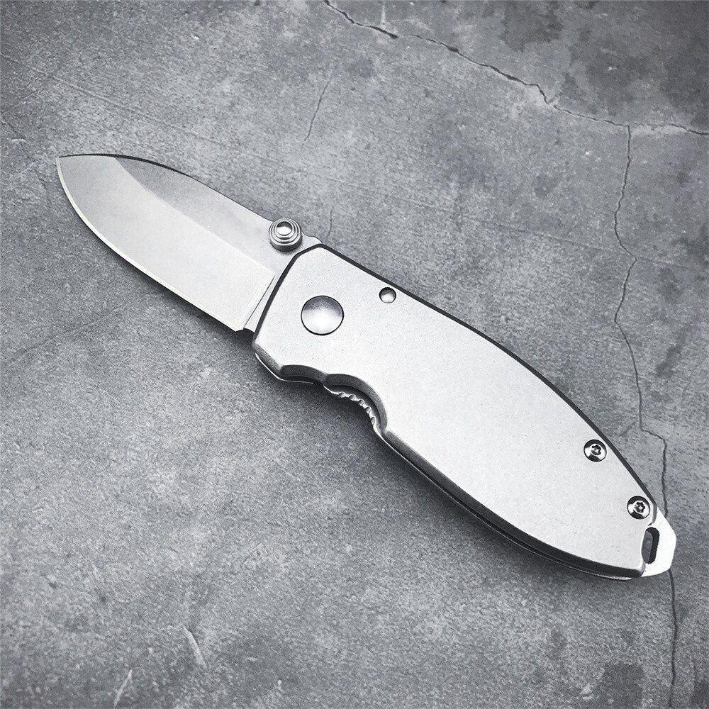 CRKT 2490 Folding Pocket 8Cr13MoV Blade Steel Handle Knife Outdoor Camping Rescue Kitchen Fruit Folding Knife EDC Pocket Tool Gifts