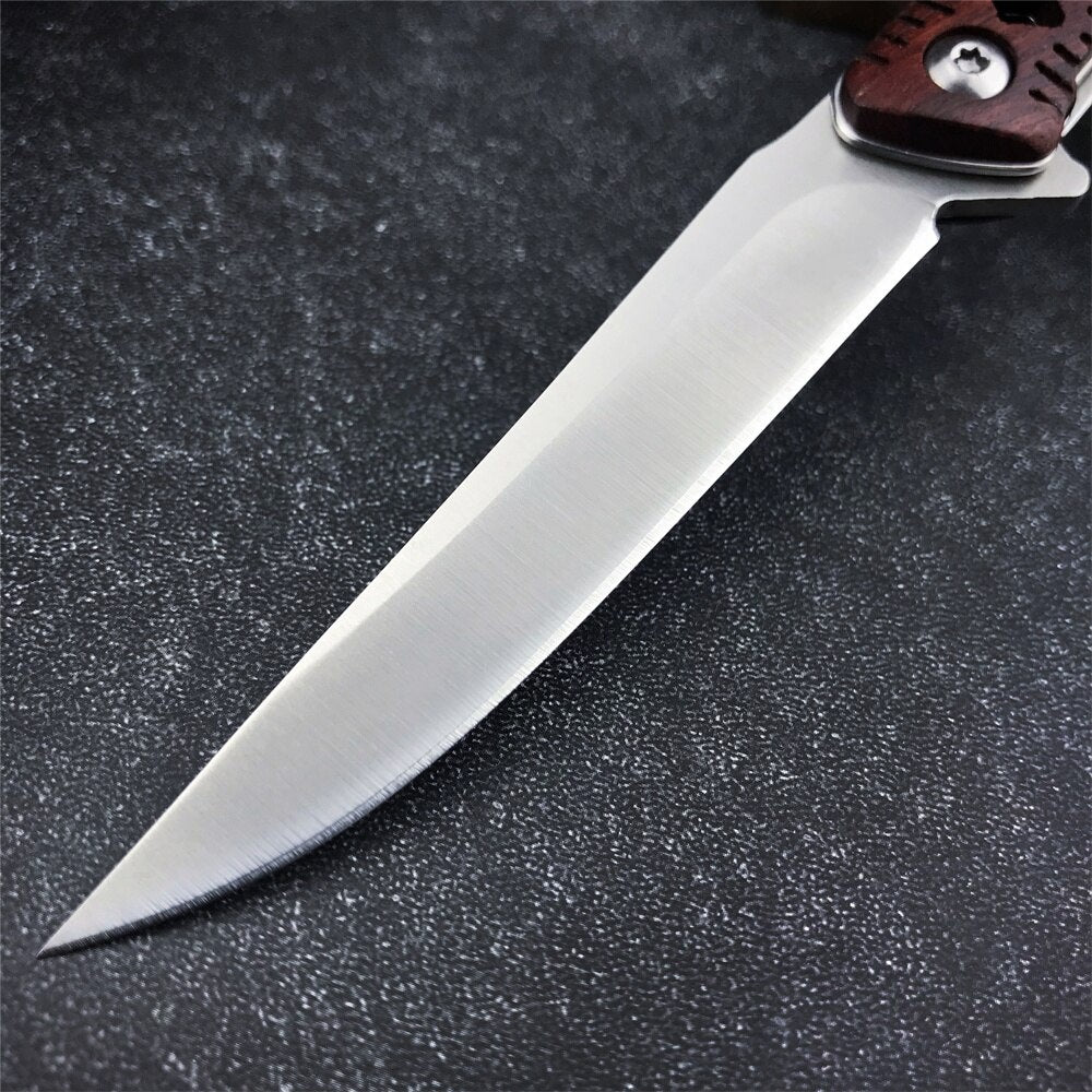 EDC Folding Knife 8CR13MOV Padauk Handle Blade Tactical Camping Survival Combat Pocket Knives EDC Hunting Multi Tools Knife Gift