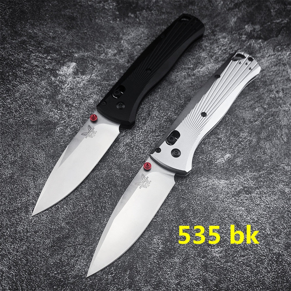 Benchmade 535bk Folding Pocket Knife G10 Handle Satin Plain Edge Knife Axis Lock Mechanism EDC Manual Open Folding Knife for Everyday Carry and Campin