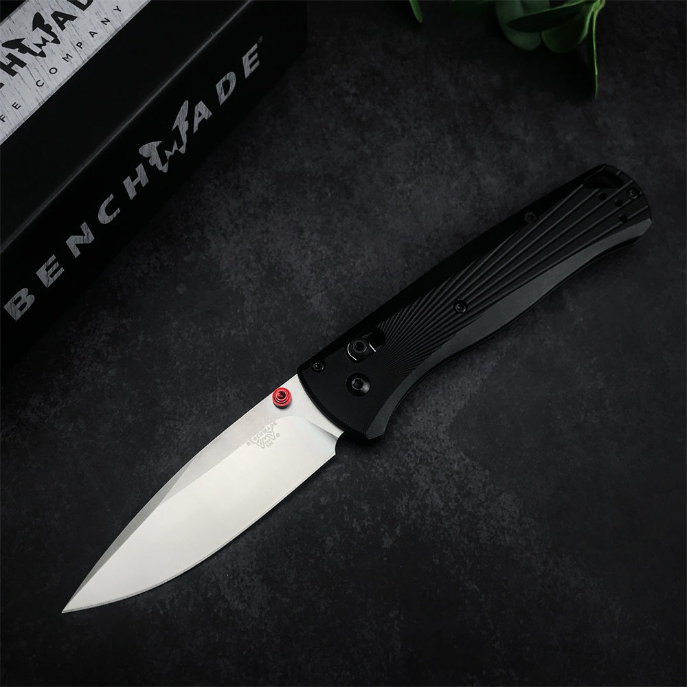 Benchmade 535bk Folding Pocket Knife G10 Handle Satin Plain Edge Knife Axis Lock Mechanism EDC Manual Open Folding Knife for Everyday Carry and Campin
