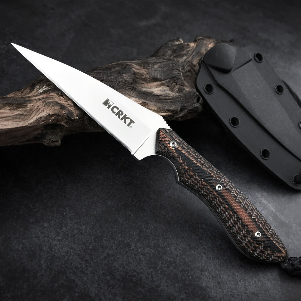 Crkt Tactical Fixed Blade Knife G10 Handle Hunting Camping Neck Claw Knife Utility Survival Multi Tools Gift ABS Knife Sheaht
