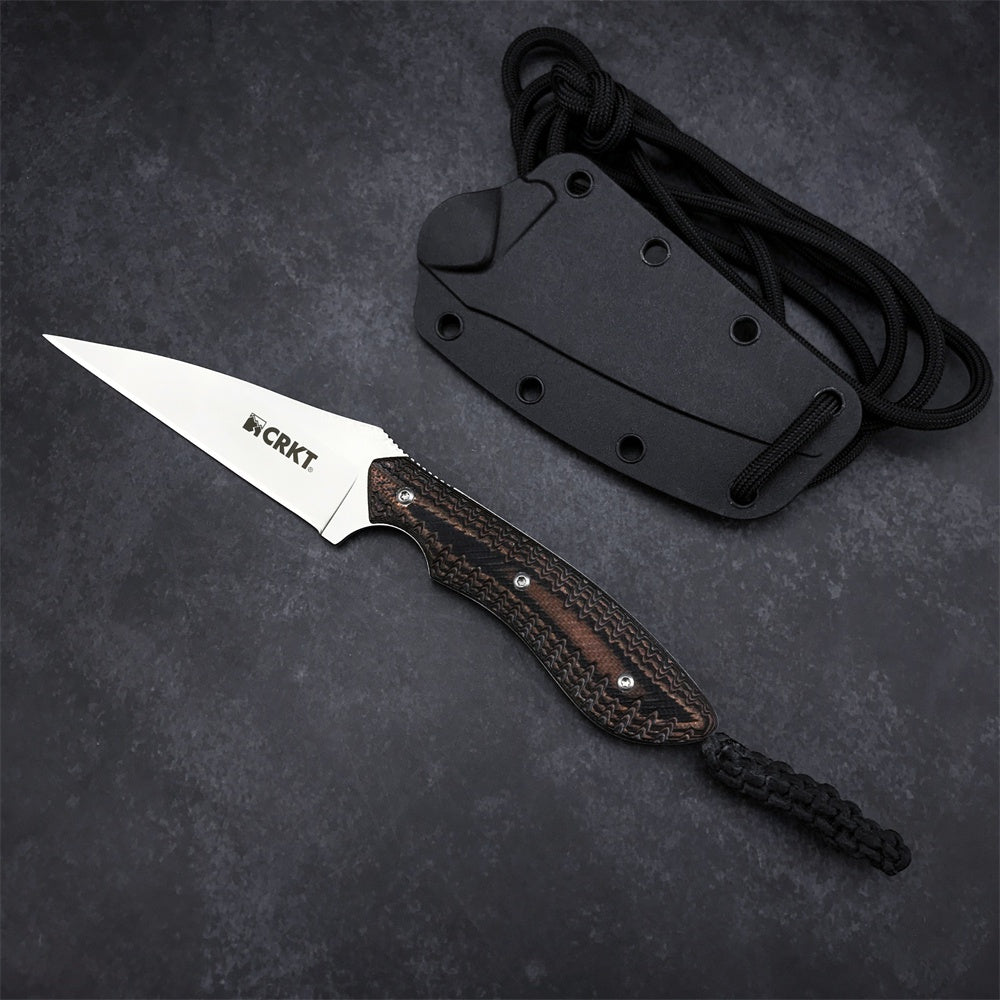 Crkt Tactical Fixed Blade Knife G10 Handle Hunting Camping Neck Claw Knife Utility Survival Multi Tools Gift ABS Knife Sheaht