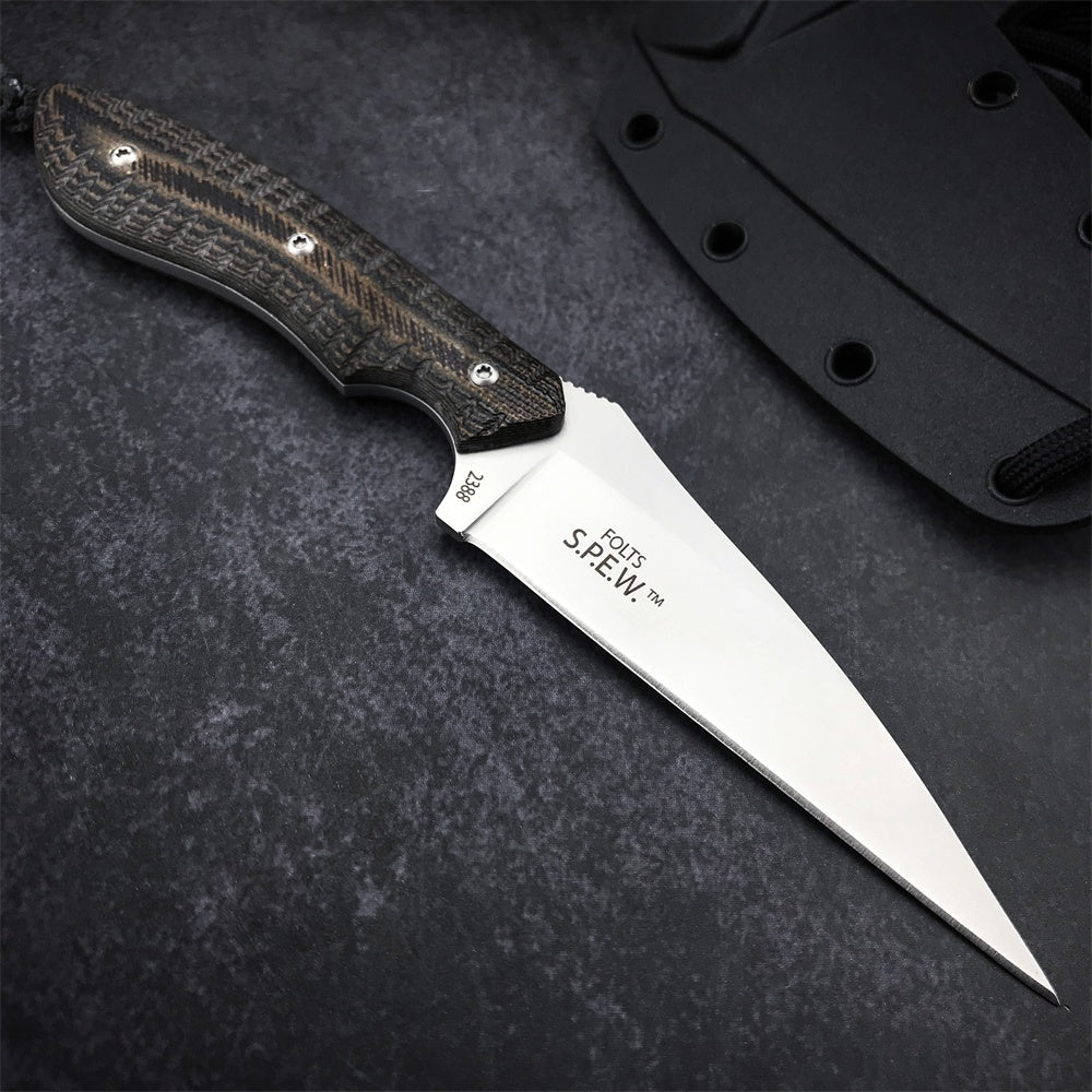 Crkt Tactical Fixed Blade Knife G10 Handle Hunting Camping Neck Claw Knife Utility Survival Multi Tools Gift ABS Knife Sheaht