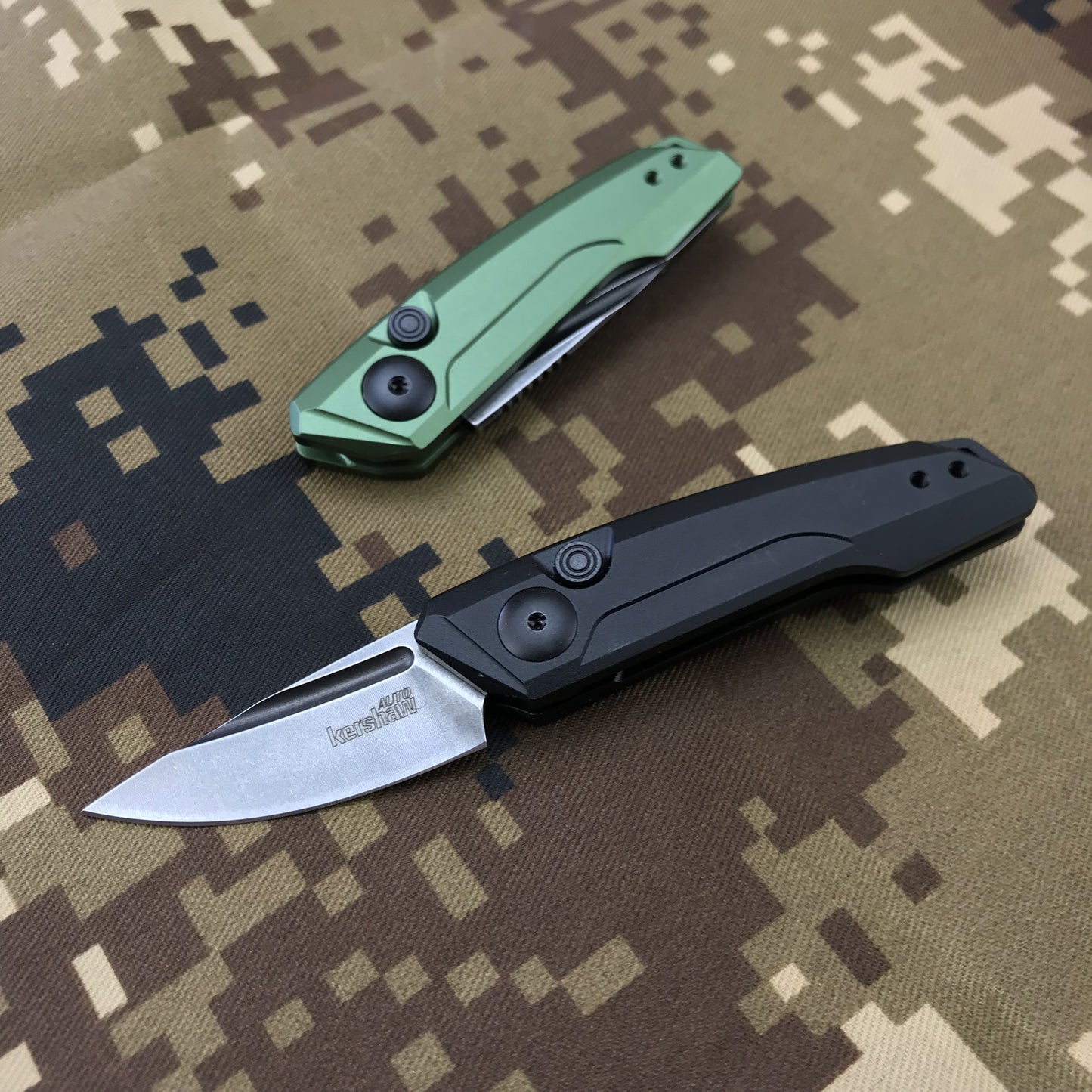 Kershaw 7250 Launch 9 AUTO Folding Knife 1.8" Working Finish CPM-154 Drop Point Blade, Black Anodized Aluminum Handles