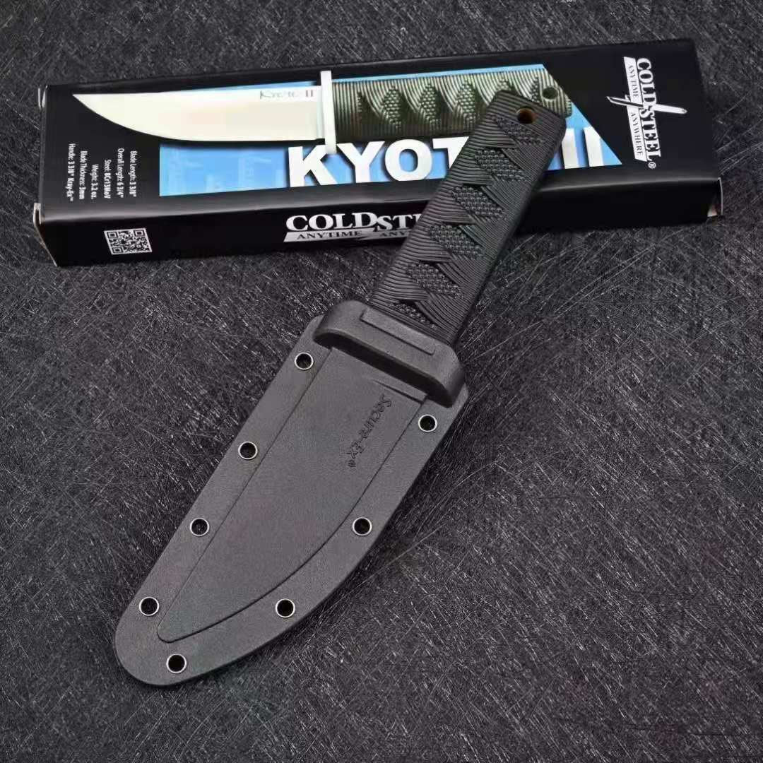 COLD STEEL Samurai Nylon Glass Fibre Handle Home Kitchen Chef Paring Knife Outdoor Camping Hunting Knife Gift K Sheath